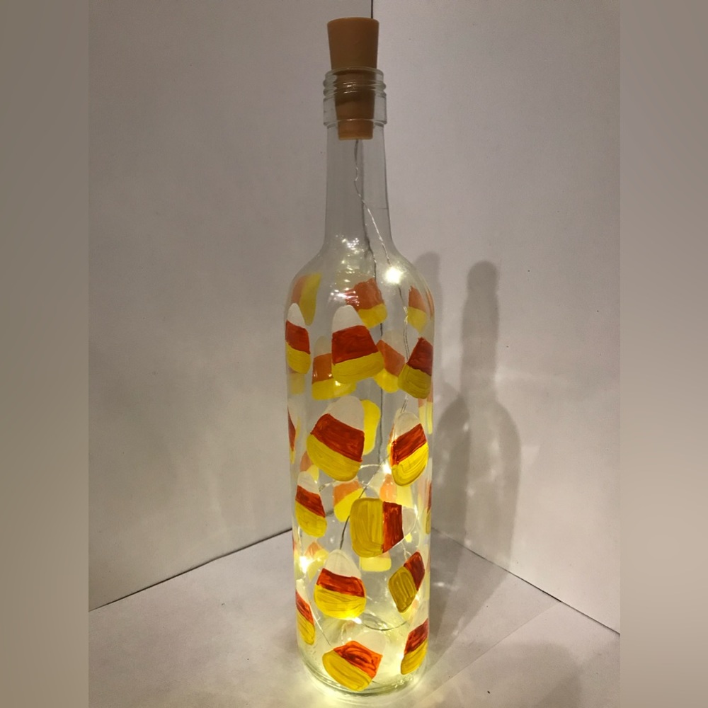 Candy Corn Halloween Decor with Lights